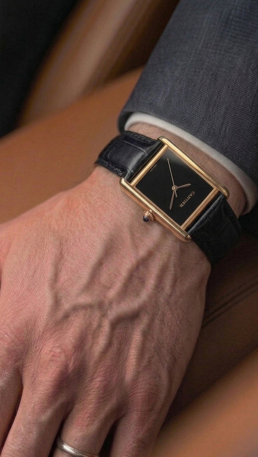 CT LATEST BLACK GOLDEN WATCH