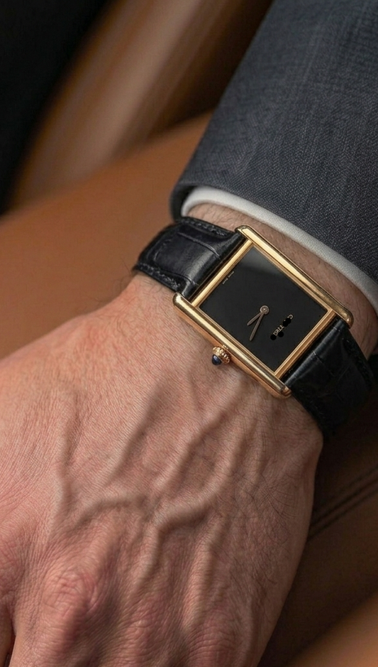 CT LATEST BLACK GOLDEN WATCH